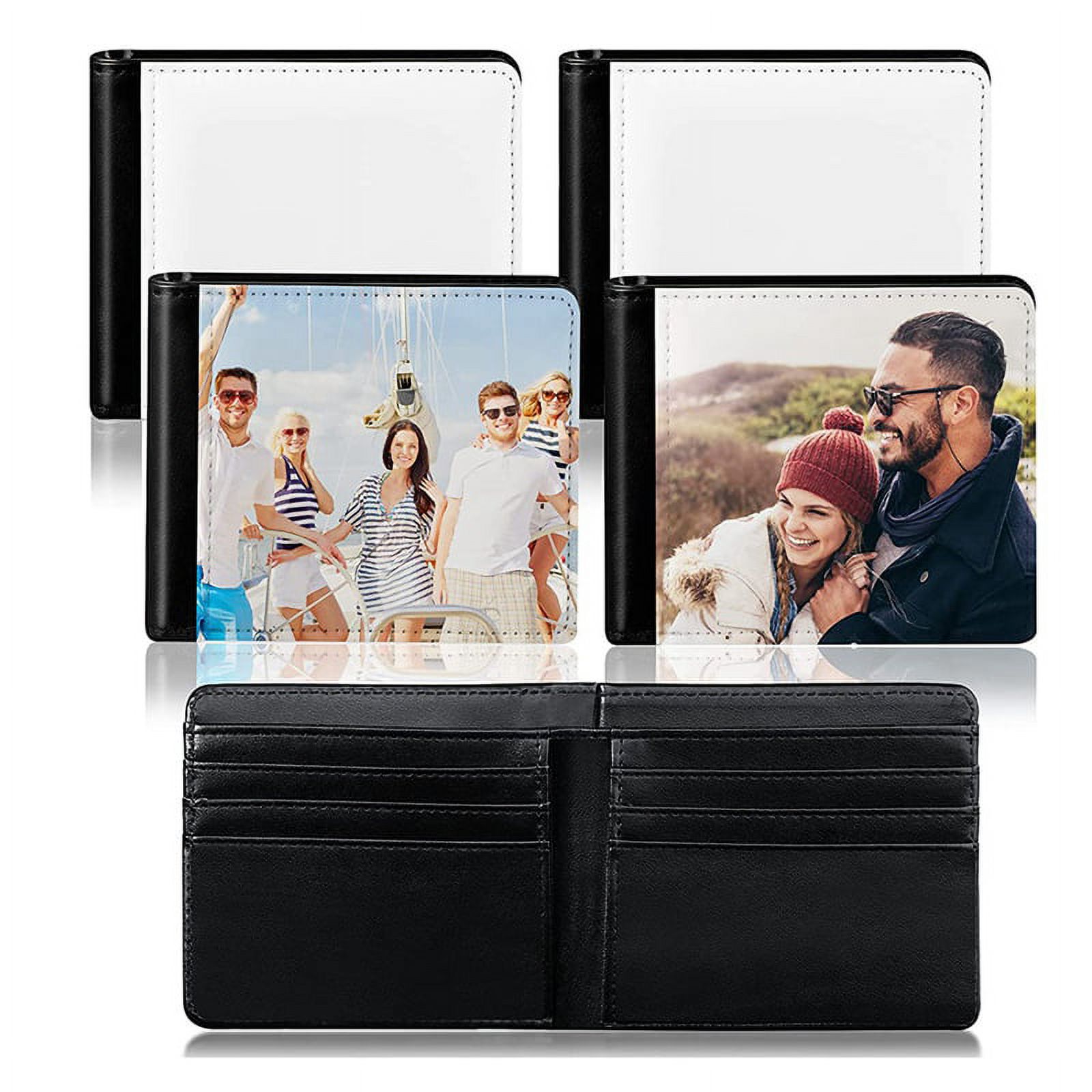 China 4pcs Sublimation Wallet Blank Heat Transfer Wallet Blank Sublimation Wallet with ID Windows for Travel Work Graduation, Women's, Size: One size